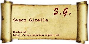 Svecz Gizella névjegykártya