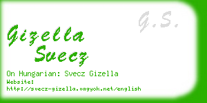 gizella svecz business card